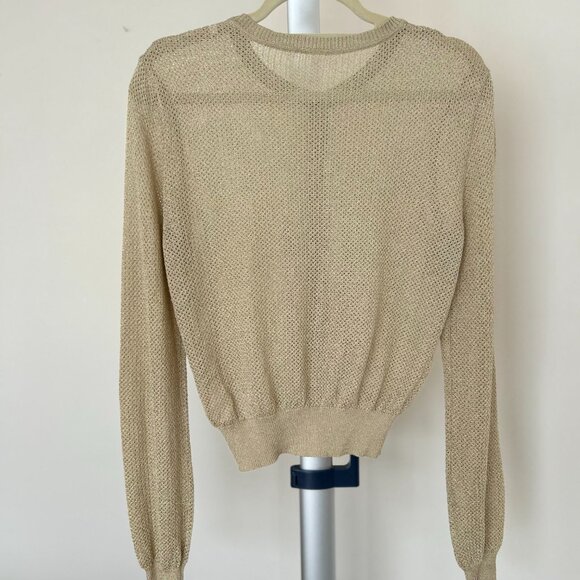 Missoni Gold Knit Cardigan Size IT 46/US 10 - Picture 5 of 8